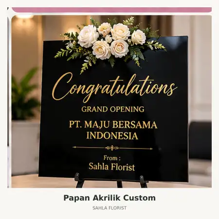 Papan Bunga Akrilik Maluku Tengah